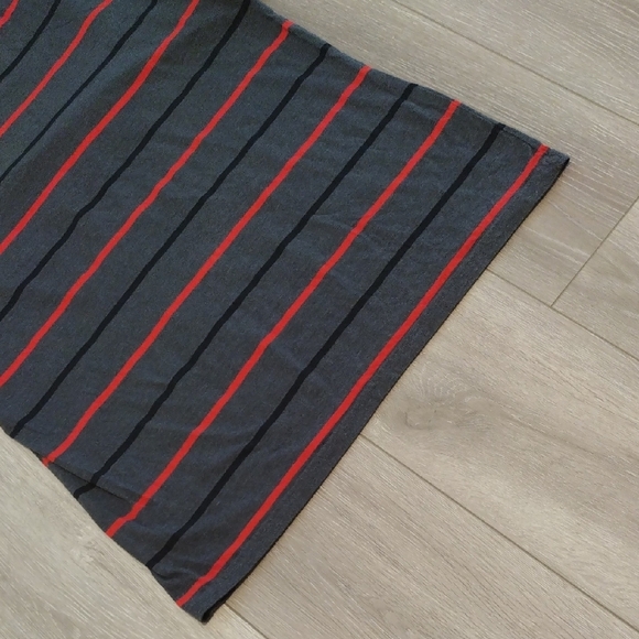 Carbon Black and Red Striped Tee - Picture 6 of 11